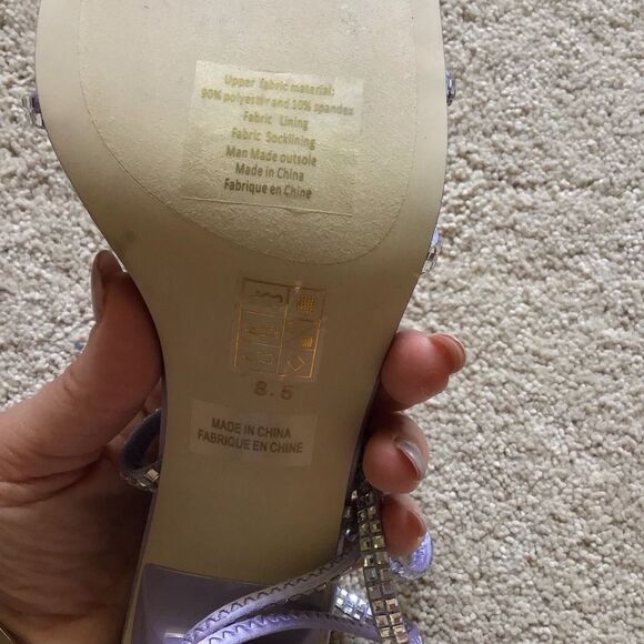 New Free People Jeffrey Campbell Lilac glamours Rhinestone Strappy Heels - Picture 4 of 6